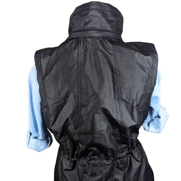 Athleta Medium 'Alpine Air' Black Vest Fleece Lined Full Zip Adjustable Waist - Picture 8 of 15
